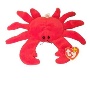 Ty Digger the Red Plush Crab Stuffed Animal 1993 Original